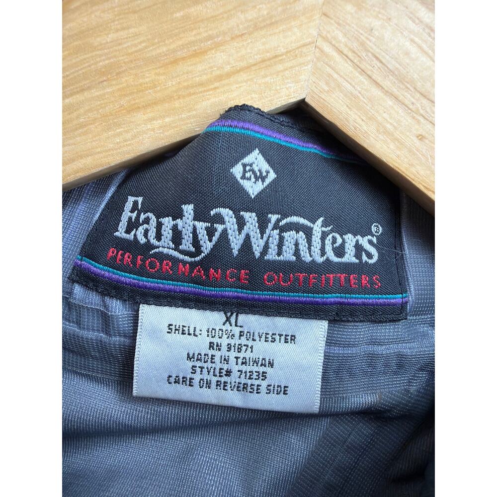 Vintage Early Winters Purple & Black Ripstop Performance Rain Jacket Size XL - Picture 12 of 13